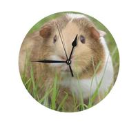 WYYDPPLK Guinea Pig Round Wall Clock - Stylish Pvc Printed Clock With Silent Movement, Perfect For Home & Office Decor