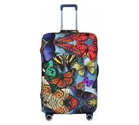 WYYDPPLK Hand Drawn Color Butterfly Suitcase Cover with Double-Sided Pattern Printing - Durable and Elastic Protection for Travel and Business Trips