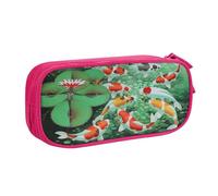 WYYDPPLK Hd Japanese Red Carp Fish Pencase with Full-Print Design - Durable Oxford Cloth Pencil Case for School, Office & Travel - Multi Pocket Storage Bag for Pens, Makeup & Accessories