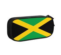 WYYDPPLK Jamaica Flag Pencase with Full-Print Design - Durable Oxford Cloth Pencil Case for School, Office & Travel - Multi Pocket Storage Bag for Pens, Makeup & Accessories