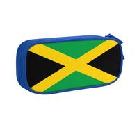 WYYDPPLK Jamaica Flag Pencase with Full-Print Design - Durable Oxford Cloth Pencil Case for School, Office & Travel - Multi Pocket Storage Bag for Pens, Makeup & Accessories