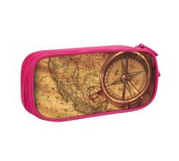 WYYDPPLK Law of The Compass Navigation Pencase with Full-Print Design - Durable Oxford Cloth Pencil Case for School, Office & Travel - Multi Pocket Storage Bag for Pens, Makeup & Accessories