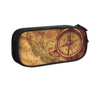 WYYDPPLK Law of The Compass Navigation Pencase with Full-Print Design - Durable Oxford Cloth Pencil Case for School, Office & Travel - Multi Pocket Storage Bag for Pens, Makeup & Accessories