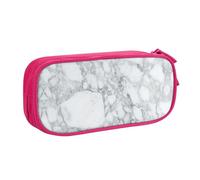 WYYDPPLK Light Black Marble Pencase with Full-Print Design - Durable Oxford Cloth Pencil Case for School, Office & Travel - Multi Pocket Storage Bag for Pens, Makeup & Accessories