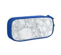 WYYDPPLK Light Black Marble Pencase with Full-Print Design - Durable Oxford Cloth Pencil Case for School, Office & Travel - Multi Pocket Storage Bag for Pens, Makeup & Accessories