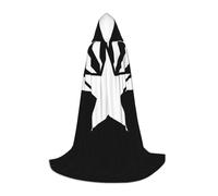 WYYDPPLK Long Hooded Cape For Teenagers Black Arizona Flag Print Cosplay Role Party Halloween Costumes