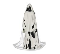 WYYDPPLK Long Hooded Cape For Teenagers Dalmatian Print Cosplay Role Party Halloween Costumes