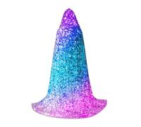 WYYDPPLK Long Hooded Cape For Teenagers Glitter Sequin Spot Print Cosplay Role Party Halloween Costumes
