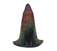 WYYDPPLK Long Hooded Cape For Teenagers Holographic Dreams Print Cosplay Role Party Halloween Costumes