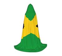 WYYDPPLK Long Hooded Cape For Teenagers Jamaica Flag Print Cosplay Role Party Halloween Costumes