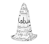 WYYDPPLK Long Hooded Cape For Teenagers Math Geometry Geek Calculus Print Cosplay Role Party Halloween Costumes