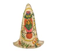 WYYDPPLK Long Hooded Cape For Teenagers Owl Beliefs Print Cosplay Role Party Halloween Costumes