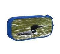 WYYDPPLK Loon Nature Birds Pencase with Full-Print Design - Durable Oxford Cloth Pencil Case for School, Office & Travel - Multi Pocket Storage Bag for Pens, Makeup & Accessories