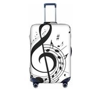 WYYDPPLK Music Symbol Suitcase Cover with Double-Sided Pattern Printing - Durable and Elastic Protection for Travel and Business Trips