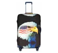 WYYDPPLK Patriotic Eagle Suitcase Cover with Double-Sided Pattern Printing - Durable and Elastic Protection for Travel and Business Trips