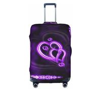 WYYDPPLK Purple Love Suitcase Cover with Double-Sided Pattern Printing - Durable and Elastic Protection for Travel and Business Trips
