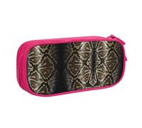 WYYDPPLK Snake Skin Pencase with Full-Print Design - Durable Oxford Cloth Pencil Case for School, Office & Travel - Multi Pocket Storage Bag for Pens, Makeup & Accessories