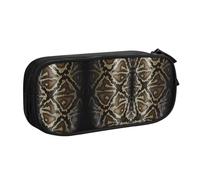 WYYDPPLK Snake Skin Pencase with Full-Print Design - Durable Oxford Cloth Pencil Case for School, Office & Travel - Multi Pocket Storage Bag for Pens, Makeup & Accessories