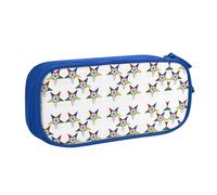 WYYDPPLK Stars Eastern Stars Pencase with Full-Print Design - Durable Oxford Cloth Pencil Case for School, Office & Travel - Multi Pocket Storage Bag for Pens, Makeup & Accessories