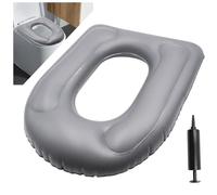 WYYFXY® Inflatable Toilet Seat Cushion with Suction Cup Toilet Seat Cover Grey Inflatable Seat Cushion with Hand Pump Toilet Seat Raiser Seat Ring for Adults, Seniors, Disabled