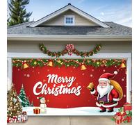 WYYHAA A,13 * 6ft/4 * 1.8m,Christmas Garage Door Banner, Happy New Year Outdoor Cover Mural Decoration, Large Waterproof Reusable Xmas Hanging Backdrop for Home, Party