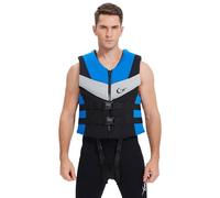 WYYHAA Blue,XL,Neoprene Wakesurf Impact Vest for Adults, Water Kayaking Jacket, Designed for Wake Surf, Great for Boating Rafting All Other Watersports Activities