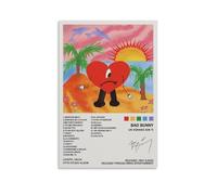 WYYRAB Bad Bunny Un Verano Sin TiWall Decoration Waterproof Canvas Poster High-definition Printing Suitable for Bedroom Living Room Coffee Shop DecorationUnframe-style24x36inch(60x90cm)