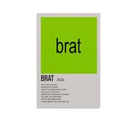 WYYRAB Brat Charli XCXWall Decoration Waterproof Canvas Poster High-definition Printing Suitable for Bedroom Living Room Coffee Shop DecorationUnframe-style12x18inch(30x45cm)