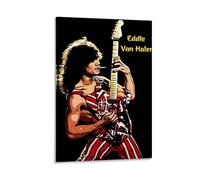 WYYRAB Edward Van HalenWall Decoration Waterproof Canvas Poster High-definition Printing Suitable for Bedroom Living Room Coffee Shop DecorationFrame-style08x12inch(20x30cm)