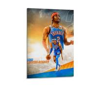 WYYRAB Shai Gilgeous-AlexanderWall Decoration Waterproof Canvas Poster High-definition Printing Suitable for Bedroom Living Room Coffee Shop DecorationFrame-style20x30inch(50x75cm)