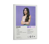 WYYRAB Sour Olivia RodrigoWall Decoration Waterproof Canvas Poster High-definition Printing Suitable for Bedroom Living Room Coffee Shop DecorationFrame-style08x12inch(20x30cm)