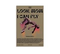 WYYRAB Travis Scott Look Mom I Can FlyWall Decoration Waterproof Canvas Poster High-definition Printing Suitable for Bedroom Living Room Coffee Shop DecorationUnframe-style12x18inch(30x45cm)
