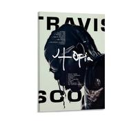 WYYRAB Travis Scott UtopiaWall Decoration Waterproof Canvas Poster High-definition Printing Suitable for Bedroom Living Room Coffee Shop DecorationFrame-style12x18inch(30x45cm)