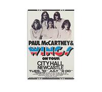 WYYXF Canvas Painting Paul McCartney & Wings 1973 Newcastle Retro Decorative Painting for Home Bedroom Living Room Without Frame (60 x 90 cm)