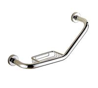 WYZDCP 304 Stainless Steel Three-Bend Grab Rail Safe Non-Slip Bathroom Grab Bar with Soap Dish Towel Bar,Concealed Screw Handrail
