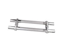 WYZDCP Glass Door Handle Hole Center Spacing Adjustable Sets Push and Pull Shower Door Grab Bar Stainless Steel Replacement Bathroom Door Knobs (Size : 600mm)