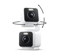 WYZE Duo Cam Pan Indoor/Outdoor IP65 2K 360° Pan/Tilt Smart Home Security Camera with Color Night Vision, Compatible with Alexa & Google Assistant, White