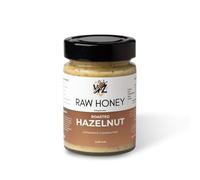 WZ Foods Roasted Hazelnut Infused Raw Honey - Unpasteurised & Unfiltered Cypriot Wildflower Honey - Infused with Organic Roasted Hazelnuts - No Added Sugar (220g) - AS SEEN ON TIKTOK