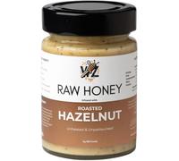 WZ Foods Roasted Hazelnut Raw Honey - Wildflower Honey Infused with Organic Hazelnuts - Smooth Nutty Honey Spread, No Added Sugar (220g) - AS SEEN ON TIKTOK