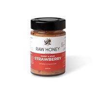 WZ Foods Strawberry Infused Raw Honey - Unpasteurised & Unfiltered Wildflower Honey - Infused with Organic Freeze-Dried Strawberries - No Added Sugar (220g) - AS SEEN ON TIKTOK