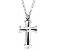 WZBHCZLJ 2PCS Pet Urn Locket Crucifix Pendant Urn Necklace For Cats Memorial Urn Pendant Loss Pet Memorial Locket Neck Jewelry