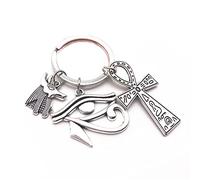 WZBHCZLJ Fashion Anubis Eye Keychain for Charms Ancient Egyptian Keyring Car for Key Decoration