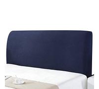 WZCBEFLY Stretch Bed Headboard Slipcover,Small Square Jacquard Bed Head Cover, Dustproof Protector Cover for Bedroom Decor (Navy Blue,1.2 X 0.7M)