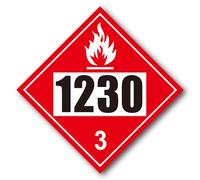 WZCNDIDI 1230 Placard, Class 3 Flammable Liquid Signs 27Pack,10.75" x 10.75" Removable Self Adhesive Economy Vinyl Labels for Short-Term Applications, DOT Hazmat Compliant