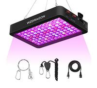 WZDRAGON 2024 Newest BW1000 LED Grow Lights Double Chips Full Spectrum with 10ft Cable for Greenhouse and Indoor Plant Veg and Flower Growing [Black]