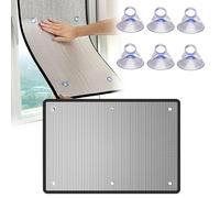 WZDXFNLD Thermal Insulation Window Film with Suction Cup, Reusable Blackout Sun Protection Privacy Sticker Glass Film for Shed Skylight Patio, Anti-UV Reflective Windows Tint(40cm x 55cm)