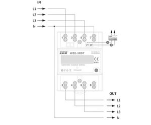 WZE-3RST 3F ENERGY CONSUMPTION METER 80A WITH RESET LE