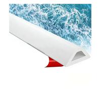 WZERHO Wet Room Floor Barrier,3cm×100cm Shower Tray Sealing Strip, Walk in Shower Water Barrier Strip,Self-Adhesive Silicone Shower Threshold Water Barrier for Kitchen, Bathroom,Floors(White)