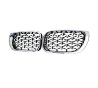 WzFacai6 Car Front Bumper Radiator Grille For BMW Serie 3 E46 318i 320i 325i 4 Porte 4DR 2002-2005,Front Bumper Grille Radiator external modification accessories,A- All Silver