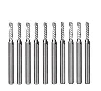 WZFC 10PCS 1/8 Inch Shank Single Flute End Mill Carbide Milling Cutter CNC Engraving Bit,3.175x2x12mm